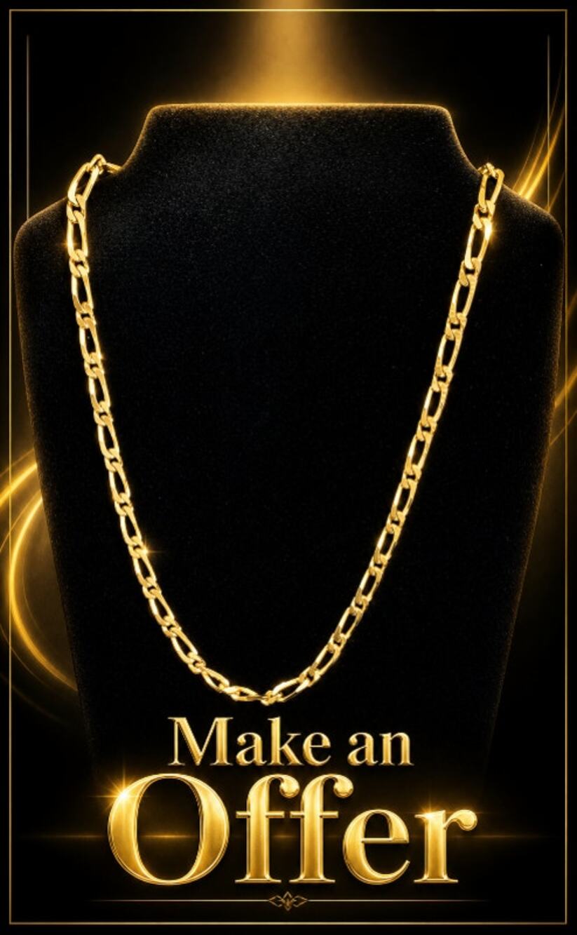 Vtg Park Lane "Giorgio" Men's Italian Style Neck Chain 24" Gold Tone NOS Retired